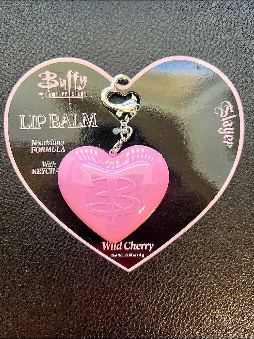 Buffy the Vampire Slayer Wild Cherry Lip Balm with keychain-NWT